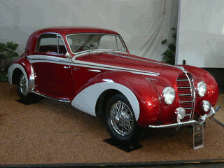 Photo d'une Delahaye 135 MS Coup Chapron de 1947 sur les cales TyreGuard