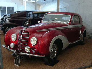 Photo d'une Delahaye 135 MS Coup Chapron de 1947 sur les cales TyreGuard